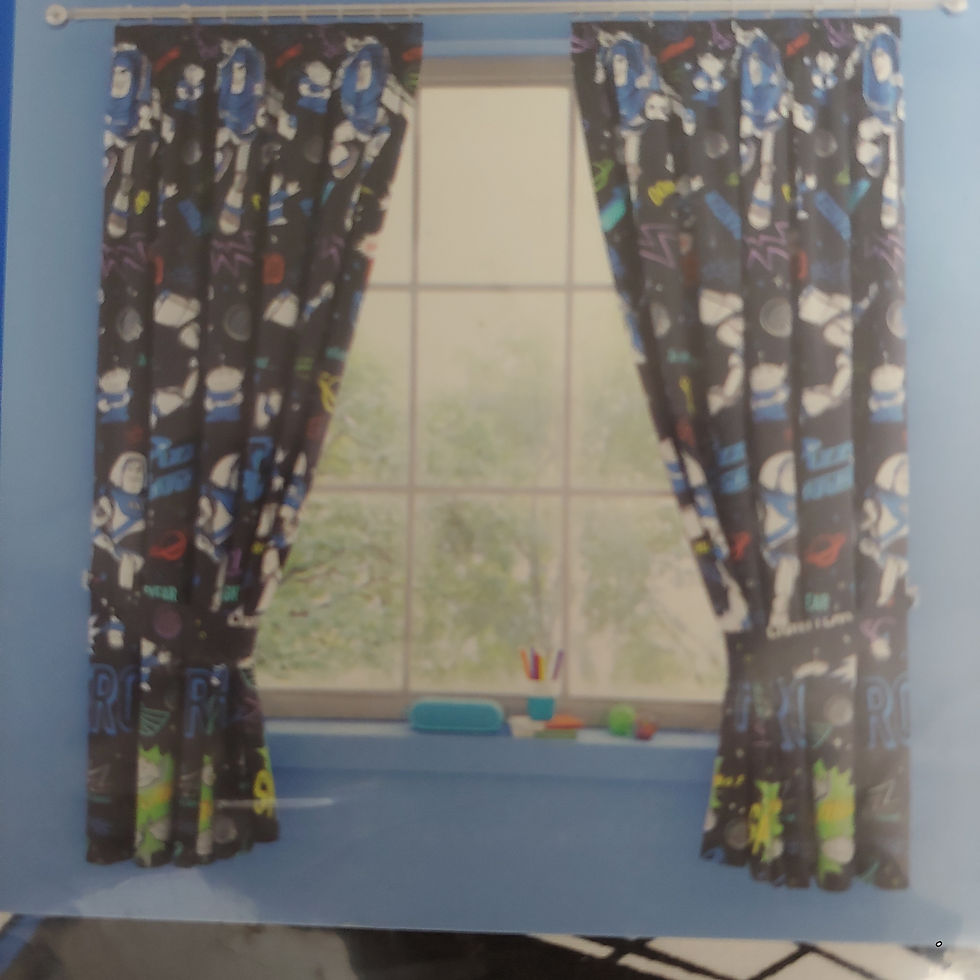 Thumbnail: Disney Pixar Buzz Light Year Blackout Pencil Pleat Curtains