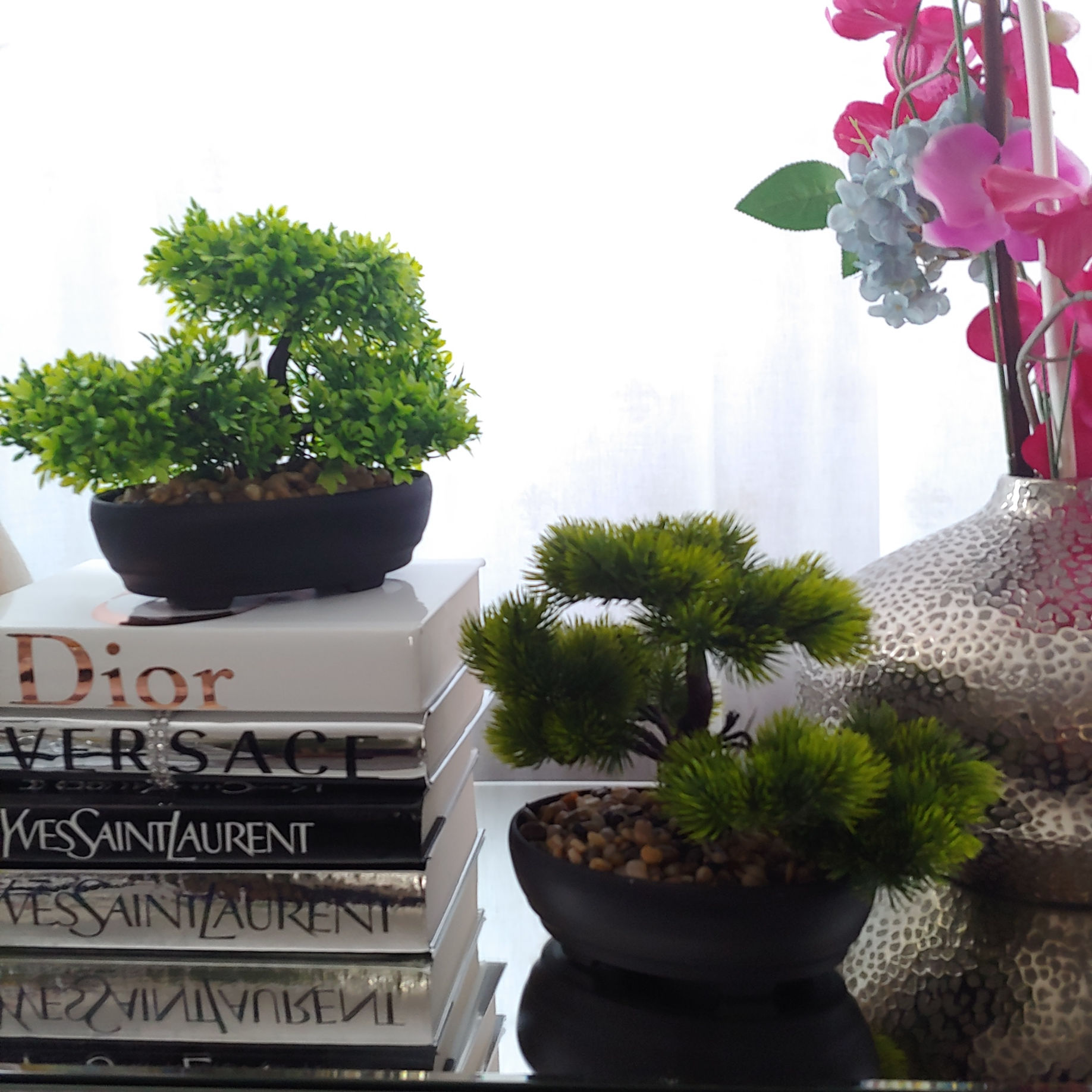 Eastern Faux Bonsai Tree in Boxwood Style Artificial Plant Decoration
