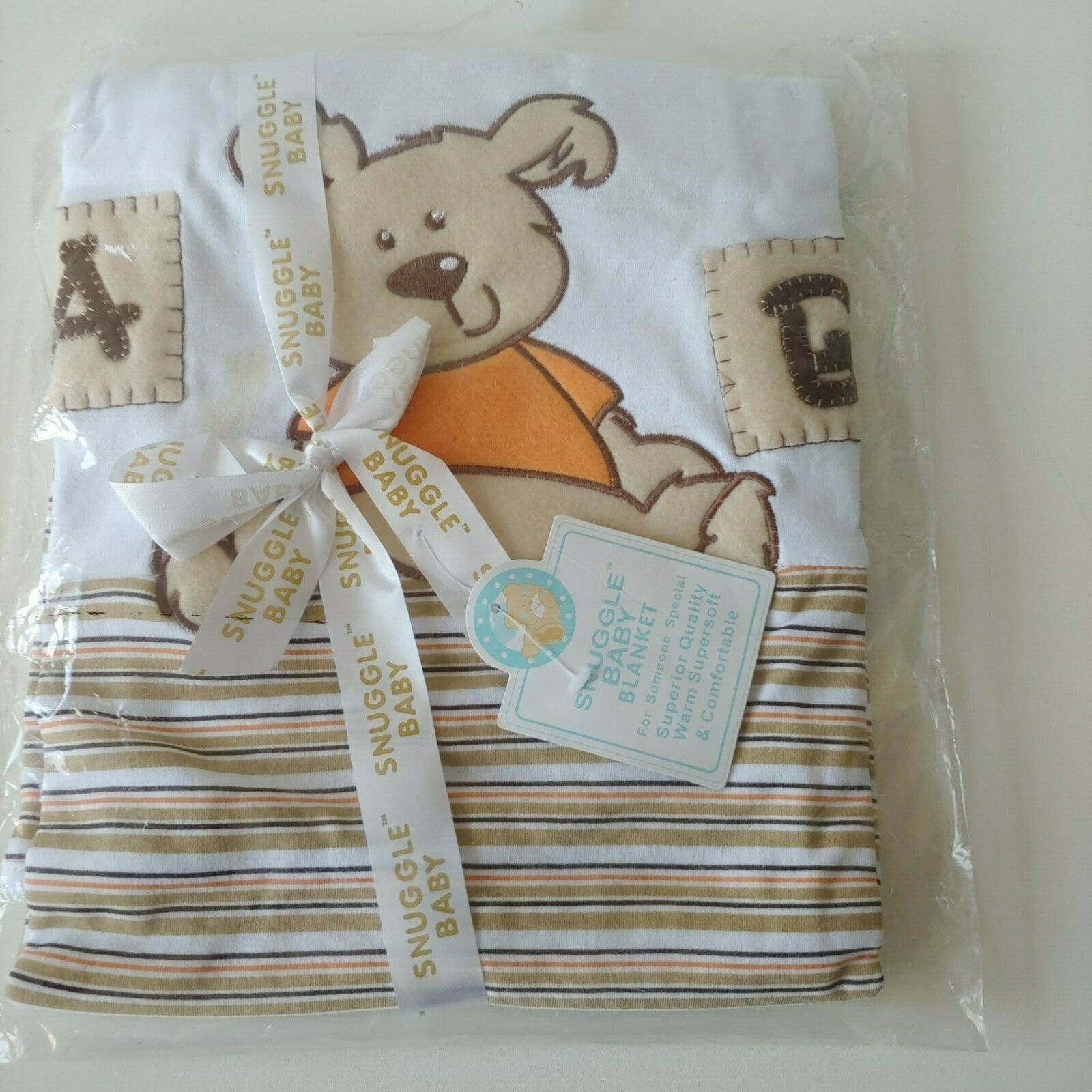 Snuggle Baby Blanket Newborn Girl Boy Gift Birth Christening Teddy Bear Cute