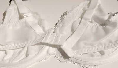 Thumbnail: Women EX M&S White Jacquard Floral lace underwired Full Cup Bra Size 36C