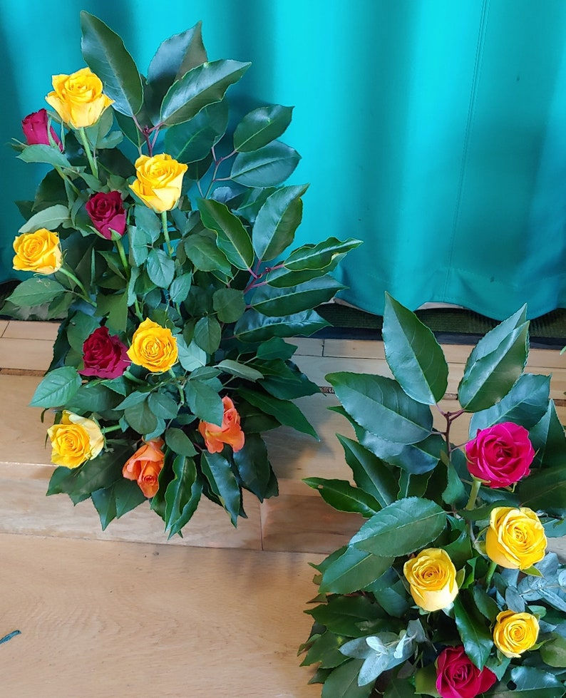 Thumbnail: FRESH REAL FLOWERS Arranagement Pink /Rose/peach\variety of colours\African laur