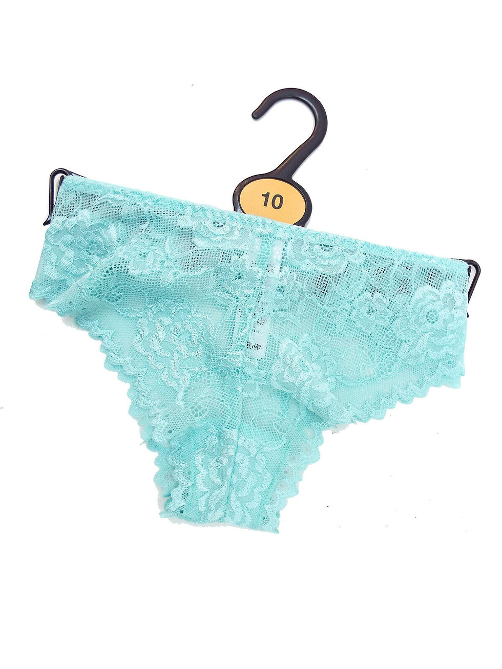 Ladies/Women's Ex M&S Aqua Floral Lace Brazilian Knickers Size 8 to10