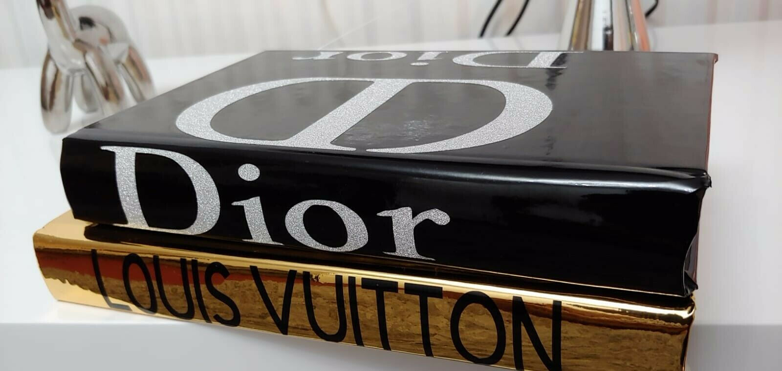 SET OF 2 BLACK & GOLD MIX DECORATIVE COFFEE TABLE BOOKS FOR HOME DECOR
