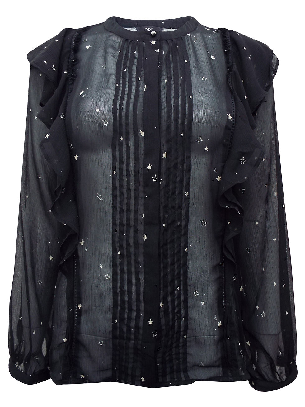 Thumbnail: Ladies N£XT Black Viscose Long sleeve Top size 6 to 20