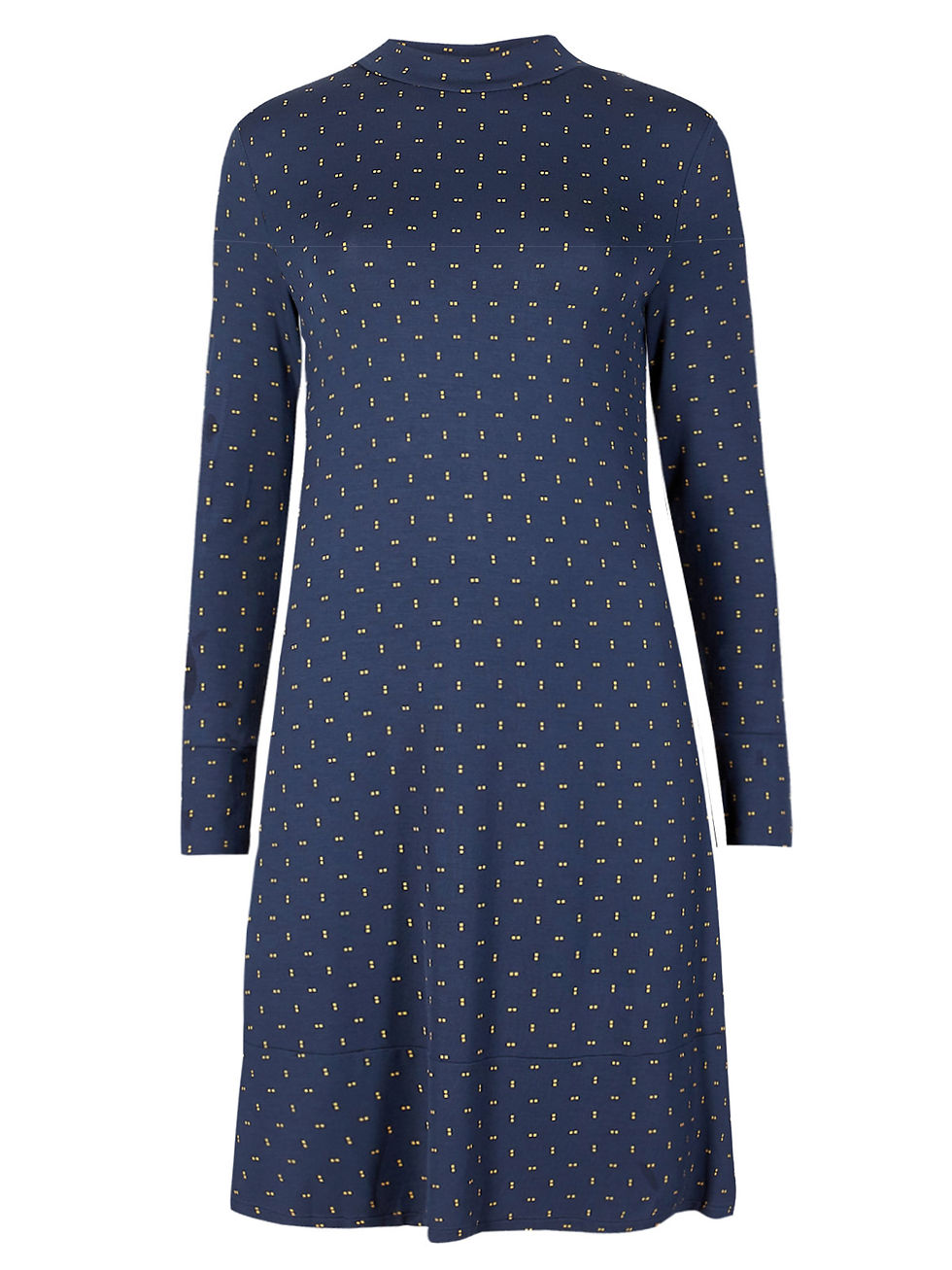 Ex M&S Printed Long Sleeve Swing Dress