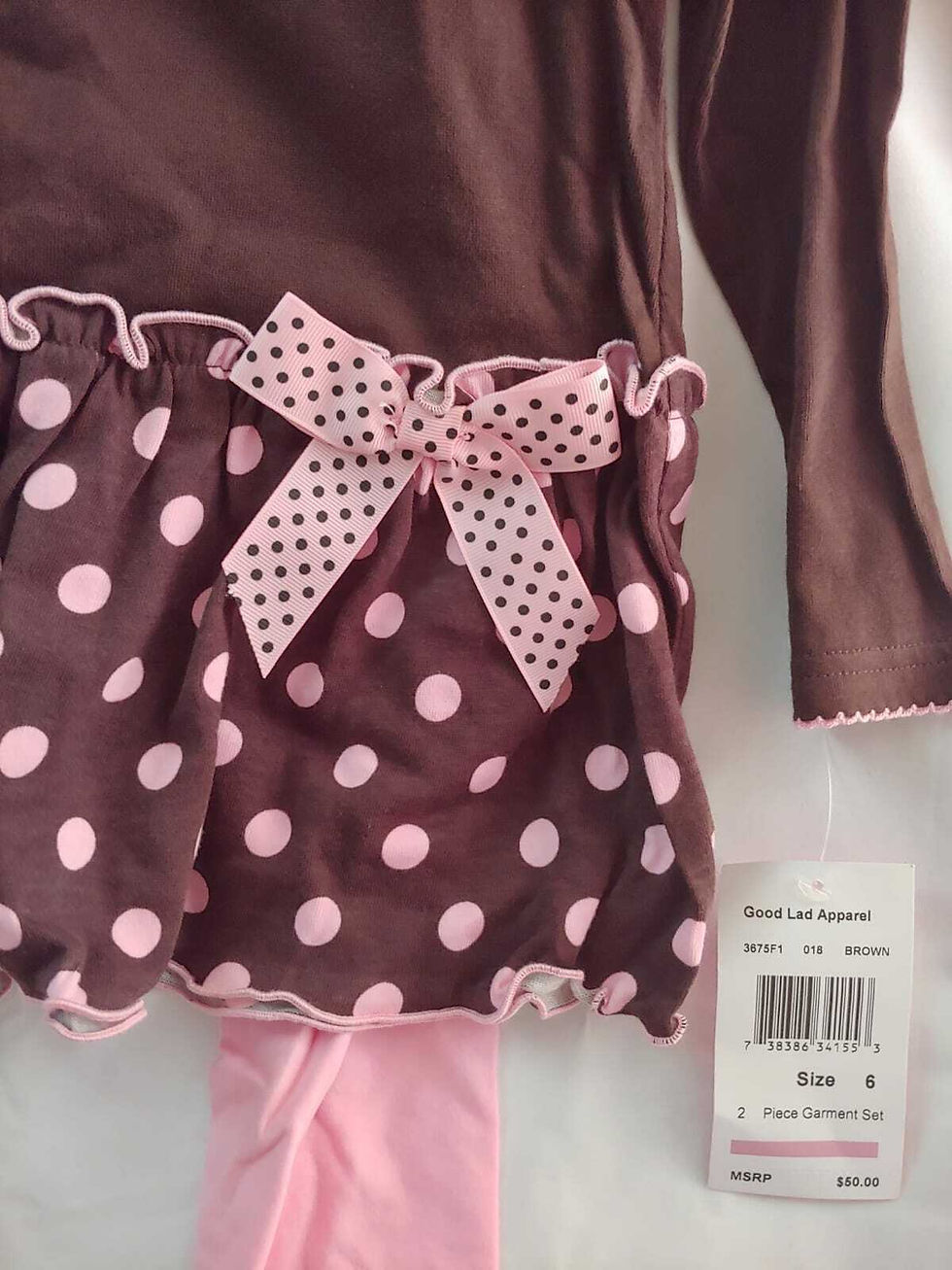 Thumbnail: Baby Girl Size 6 Years horse print pleated dress and pink leggings RRP £40