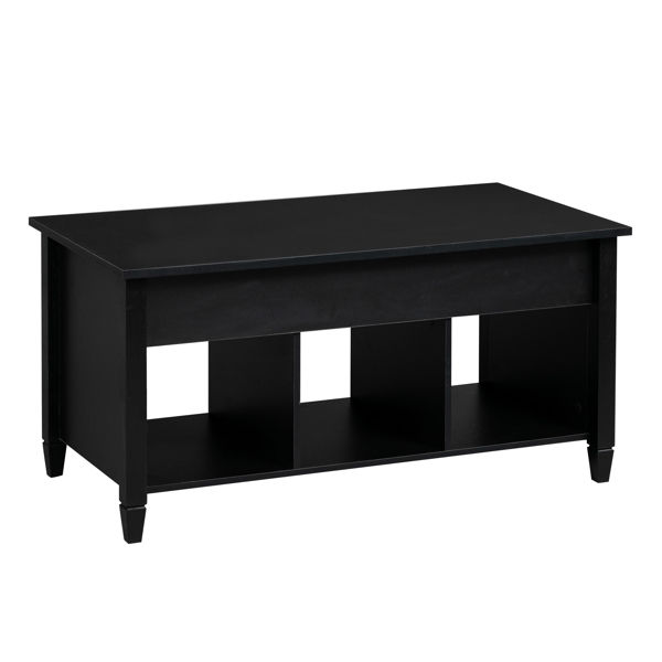 Thumbnail: Lift Top Coffee Table with a  Hidden Compartment Black