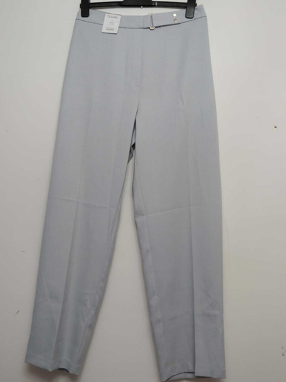 Womens Ex M&S Light Greg Standard Rise Straight leg Trousers Size 22 Regular