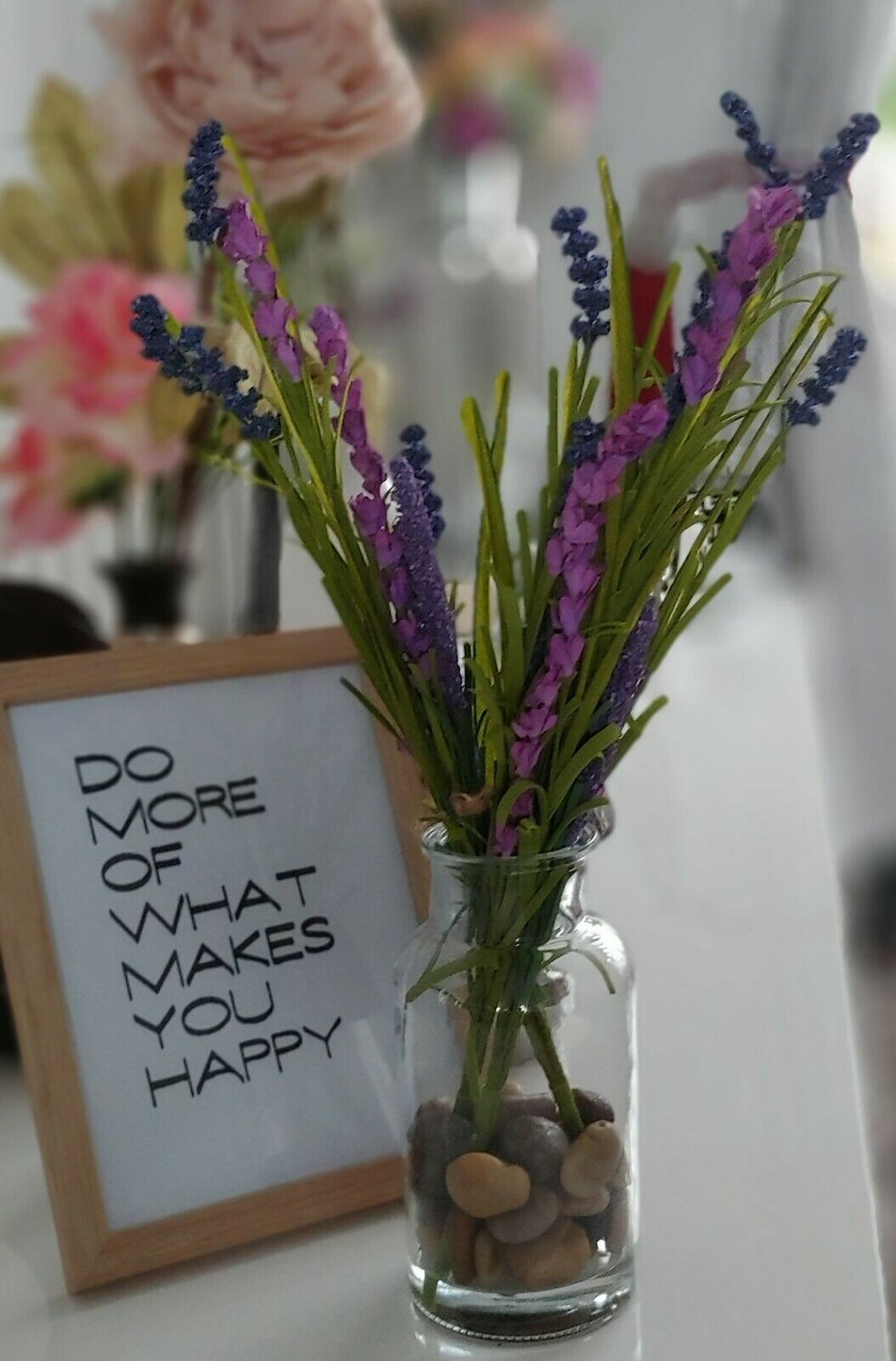 Thumbnail: Rustic Faux Lavender Glass Vase 40cm