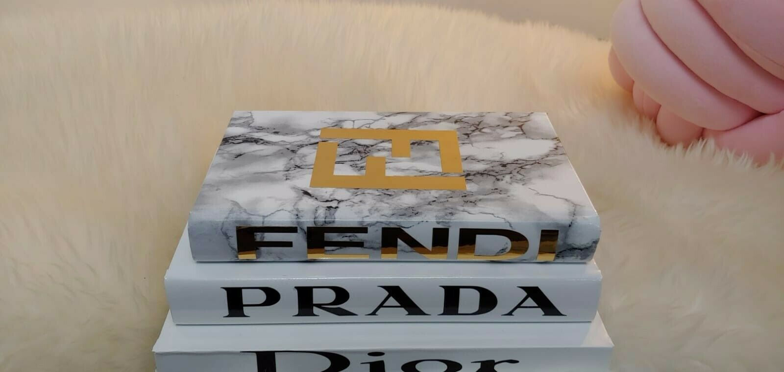 NEW SET OF 3 DECORATIVE BOOKS Pyramid Set Designer Styling Books Coffee Tabs.
