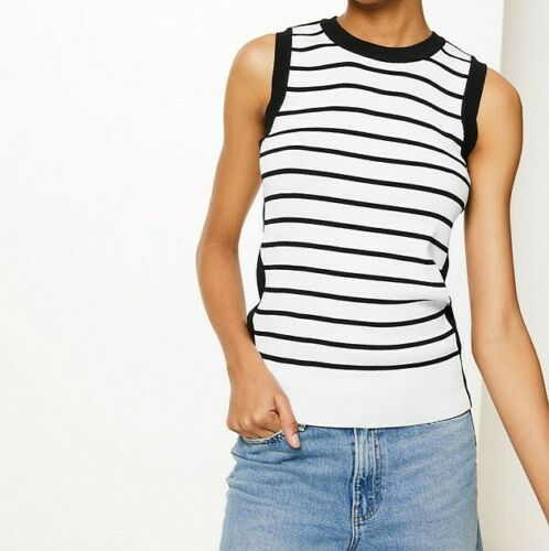 Ladies/Women Ex M&S White Mix Stripe pattern soft touch Cardigan Size 24