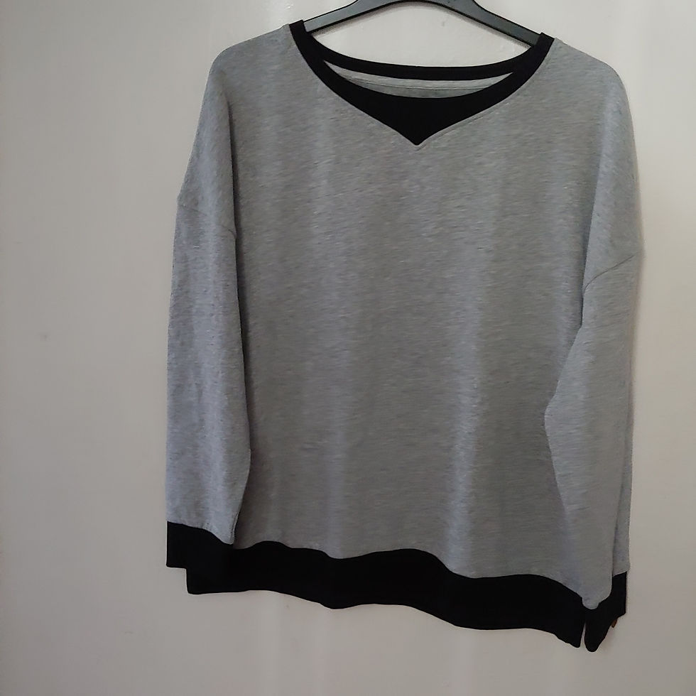 Thumbnail: Ladies/Women Capsule Grey Mix Non Iron Round Neck / V shape style Jumper size 22
