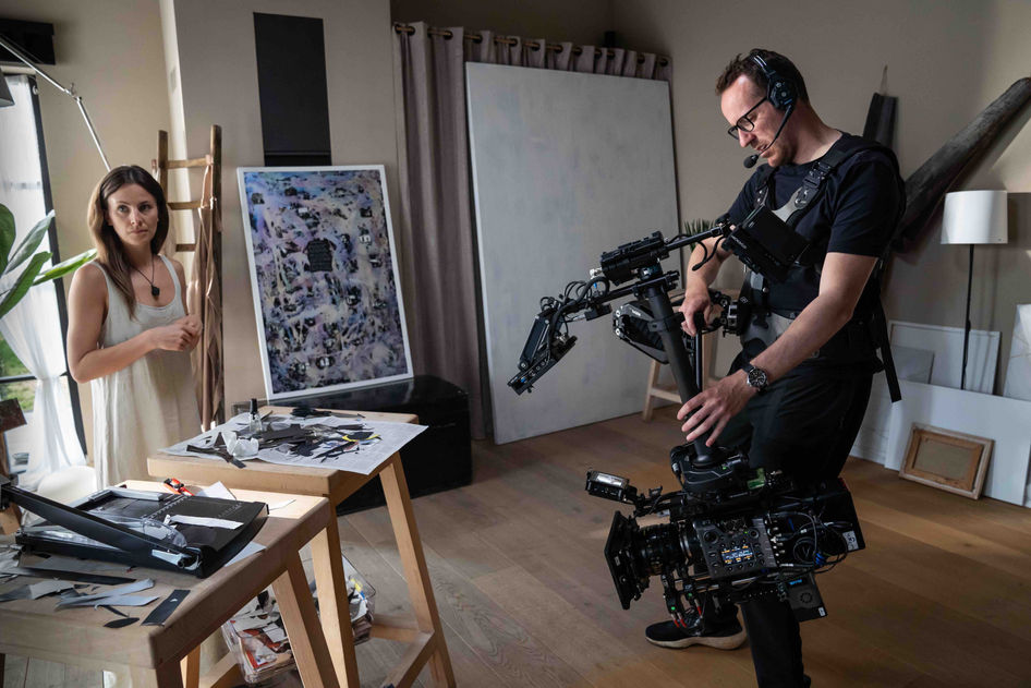 Behind the scenes on Mind of Thoughts. Director Charlotte Verminck on set in Belgium.