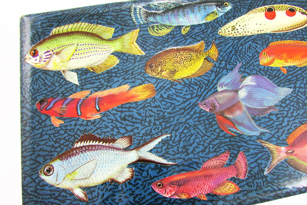 Thumbnail: 'Blue Deep Sea' Up-cycled Vintage Trinket/Jewellery Box