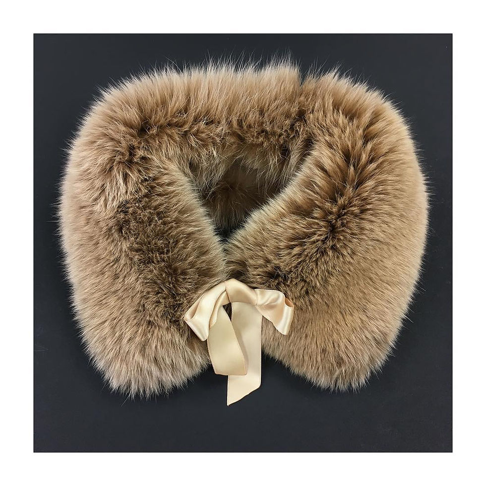 col en renard beige