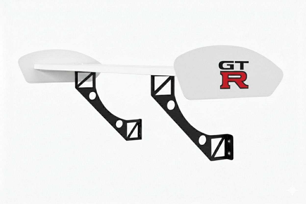 nissan GT-R inspired wall shelf