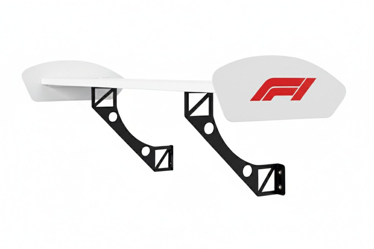 F1 inspired wall shelf