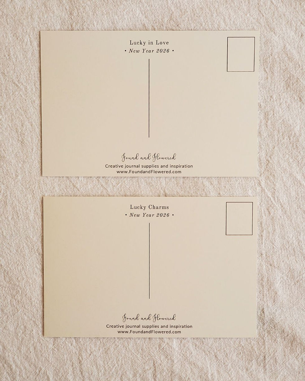 Thumbnail: back of postcard detail for january junk journal subscription