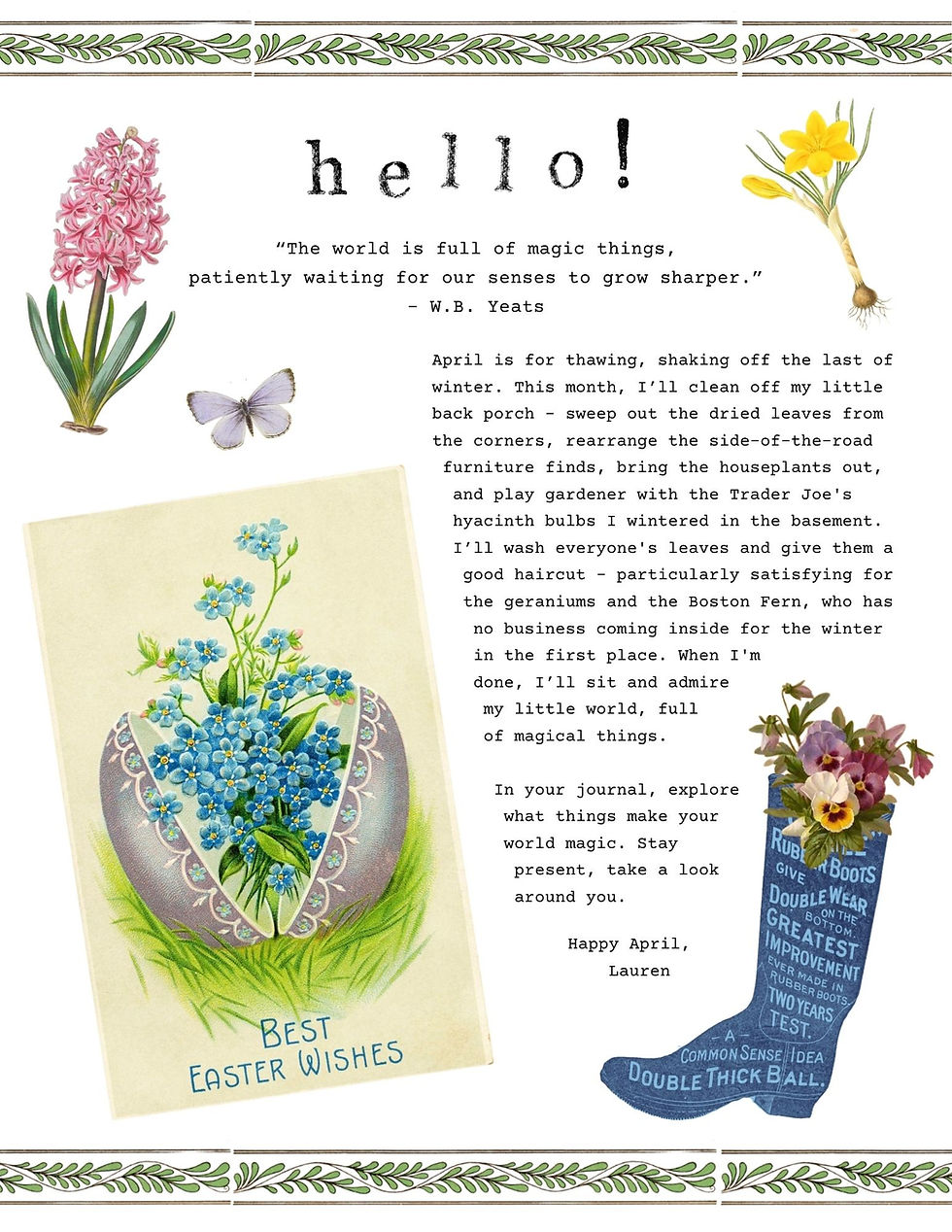 spring monthly snail mail subscription