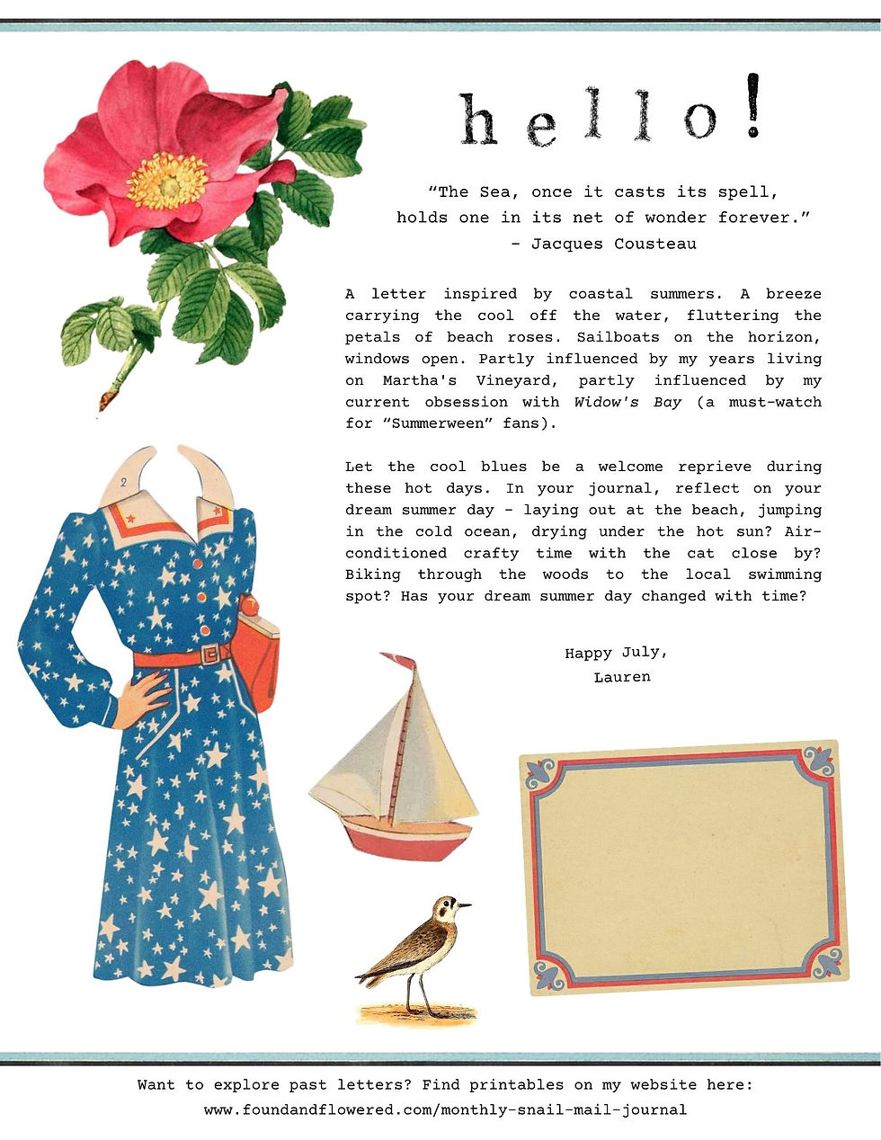 monthly subscription snail mail letter for adults