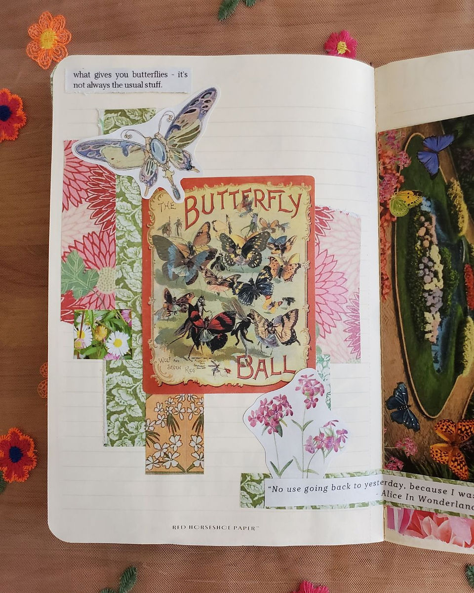 creative journal spread idea