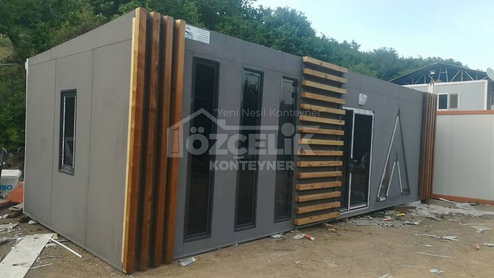 Thumbnail: 1+1 ofis konteyner üçgen cam tasarım