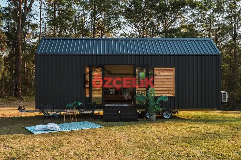Küçük resim: Mobil şaseli tiny house ön cephe tasarımı