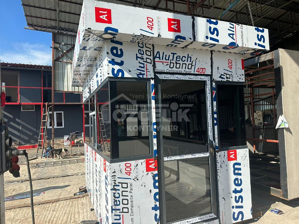 150x300 kompozit kaplamalı güvenlik kabini dış görünüm