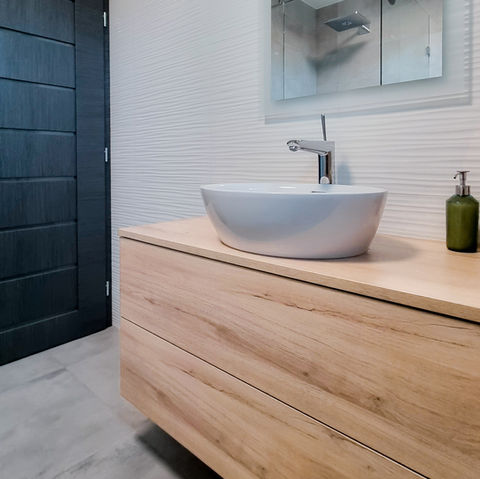 Realizace návrhu interiréru koupelny RD Olbramovice