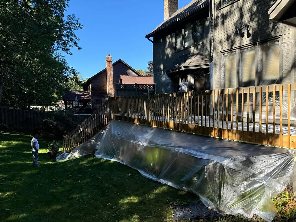 Back deck before being repainted