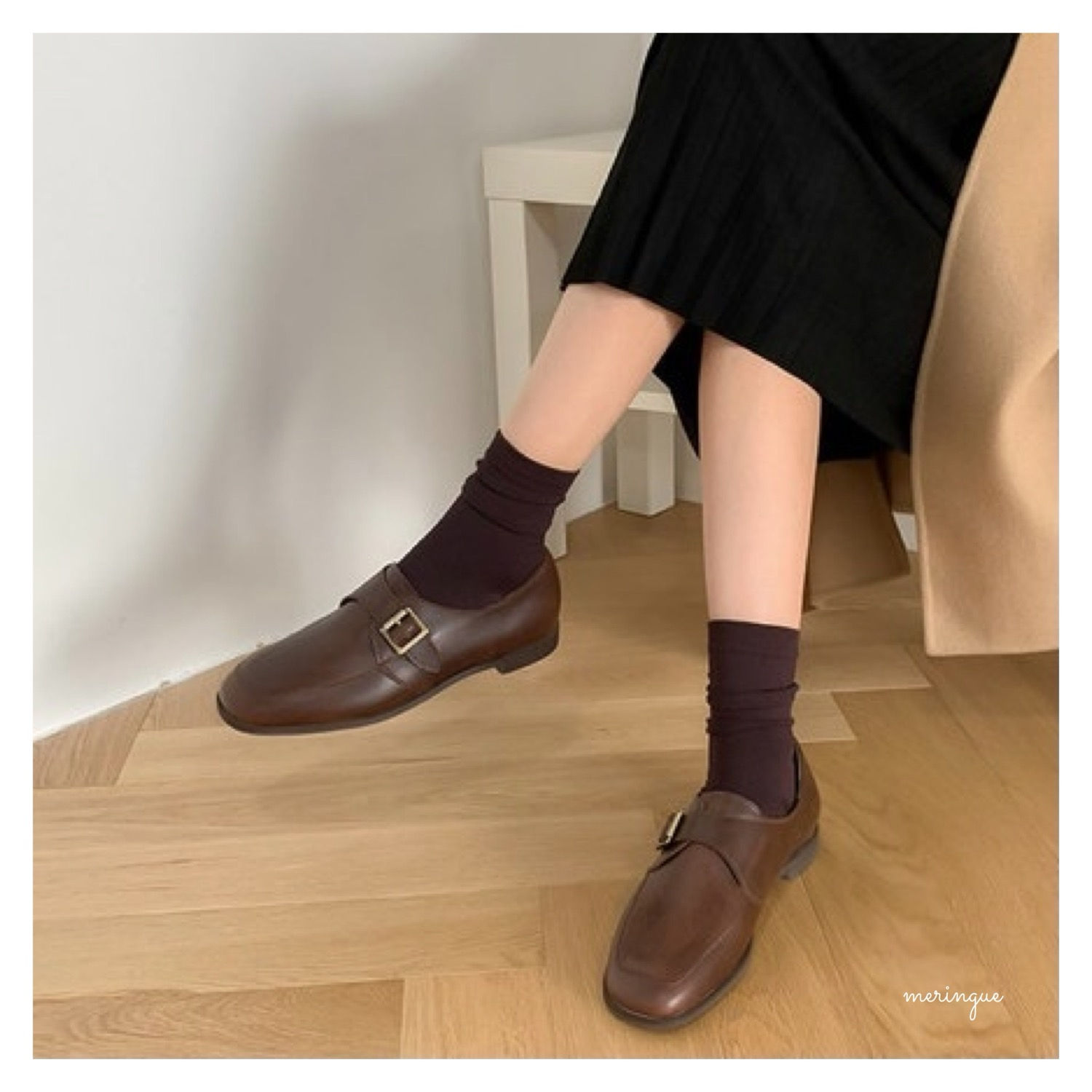 VINTAGE BUCKLE LOAFERS (2色)