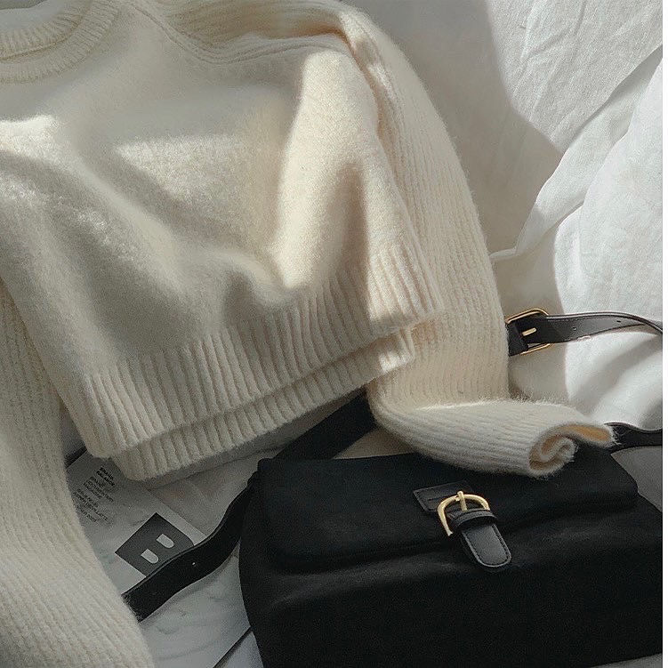 縮圖：REGLAN CROPPED KNIT (IVORY)