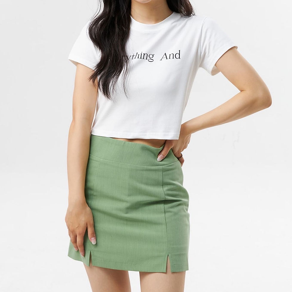縮圖：EVERYTHING AND CROP TEE (3色)