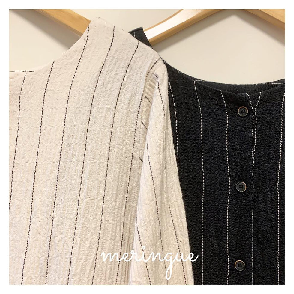 縮圖：WAFFLE BLOUSE (BLACK)