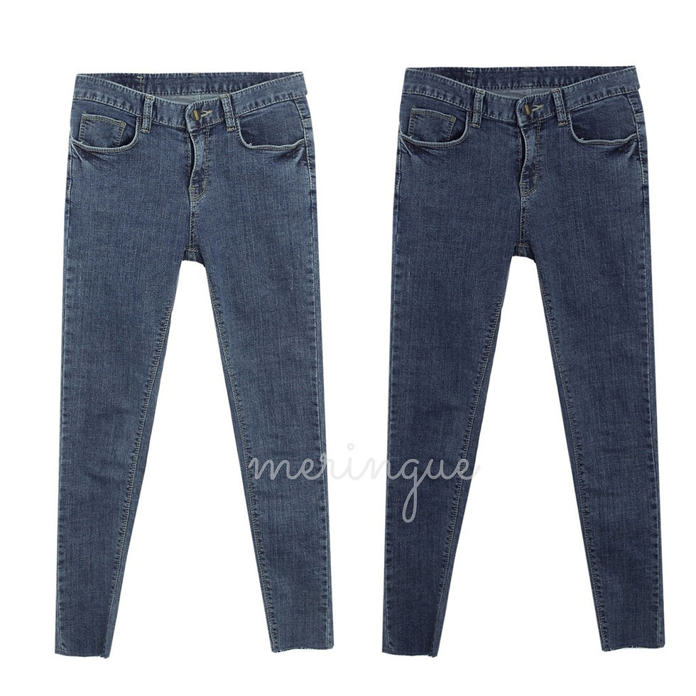 縮圖：[現貨L] AURA RAW HEM SLIM FIT JEANS no.730 [內有薄絨毛]