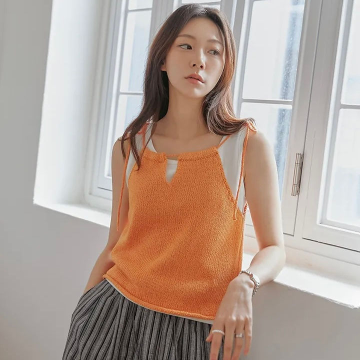 縮圖：2-WAY小卷邊綁結背心 (3色)