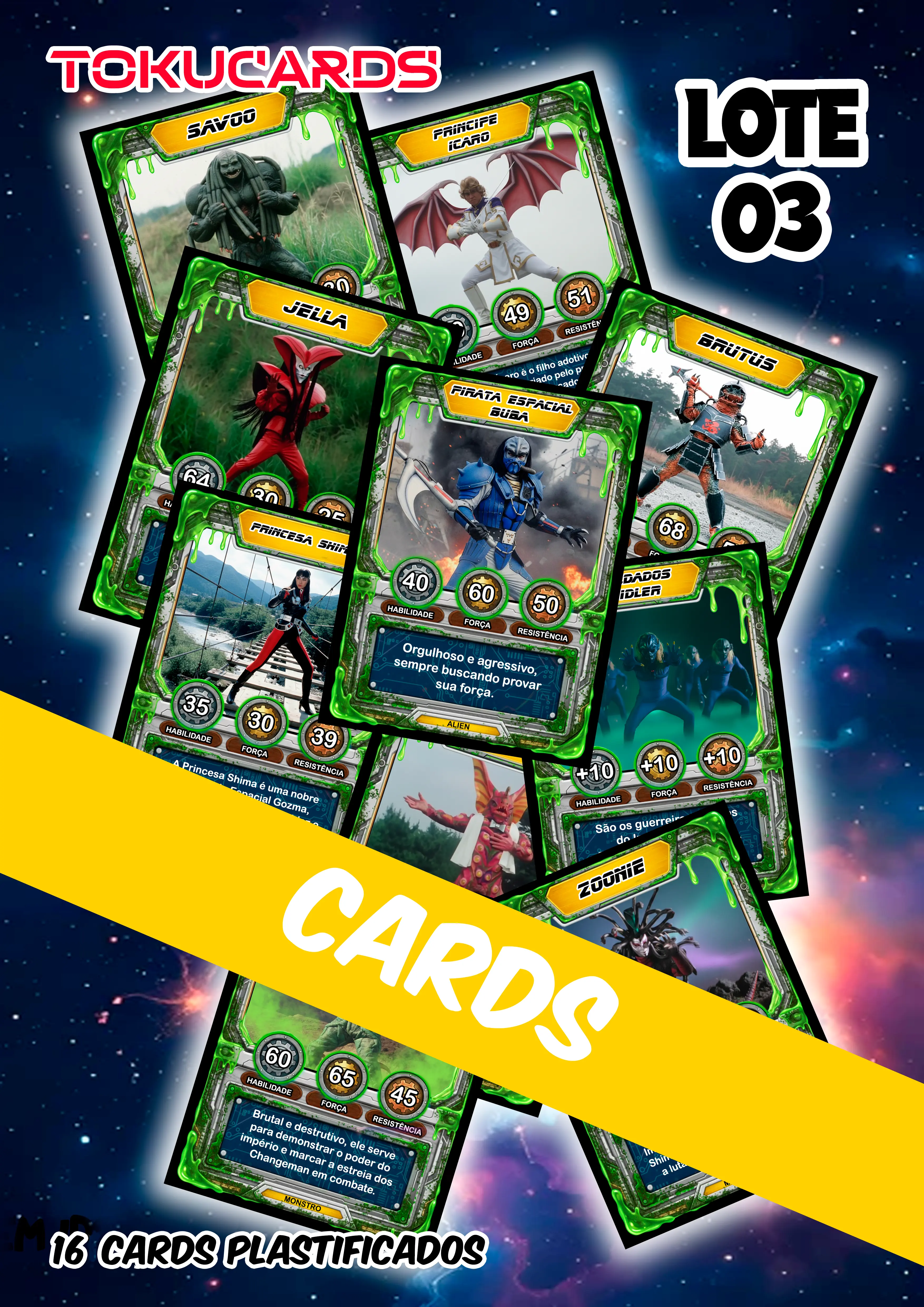 TOKUCARD - Cards dos Changeman (LOTE-03)