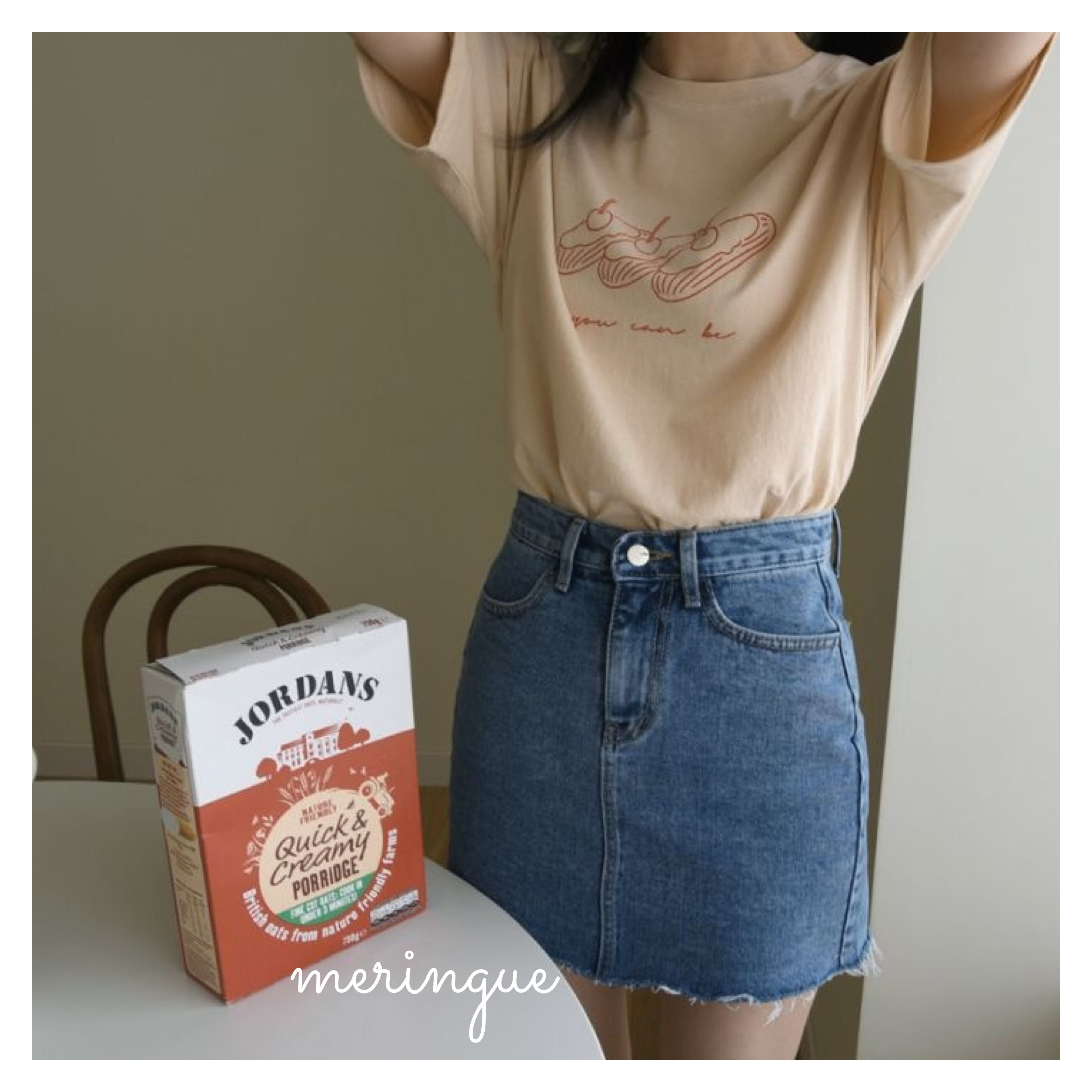 [現貨S] DAILY DENIM MINI SKIRT (BLUE)
