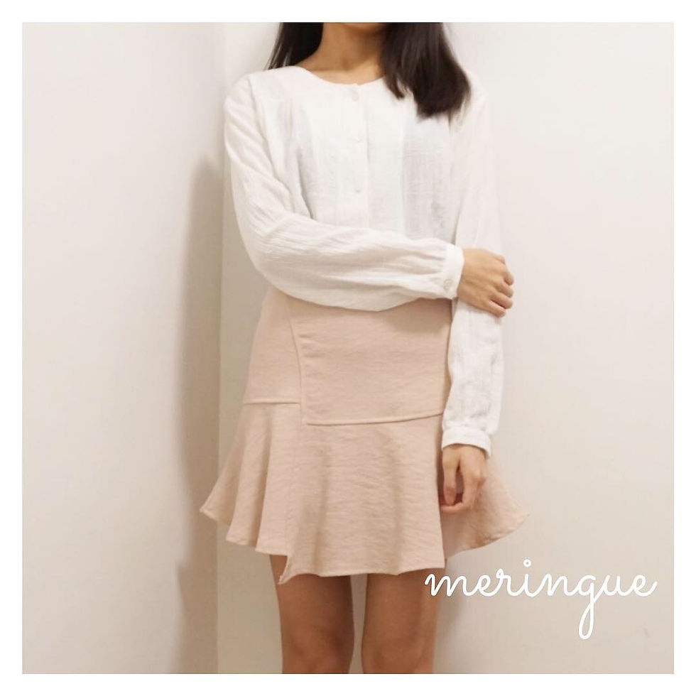 縮圖：[現貨PINK] FLOUNCE HEM PANT SKIRT