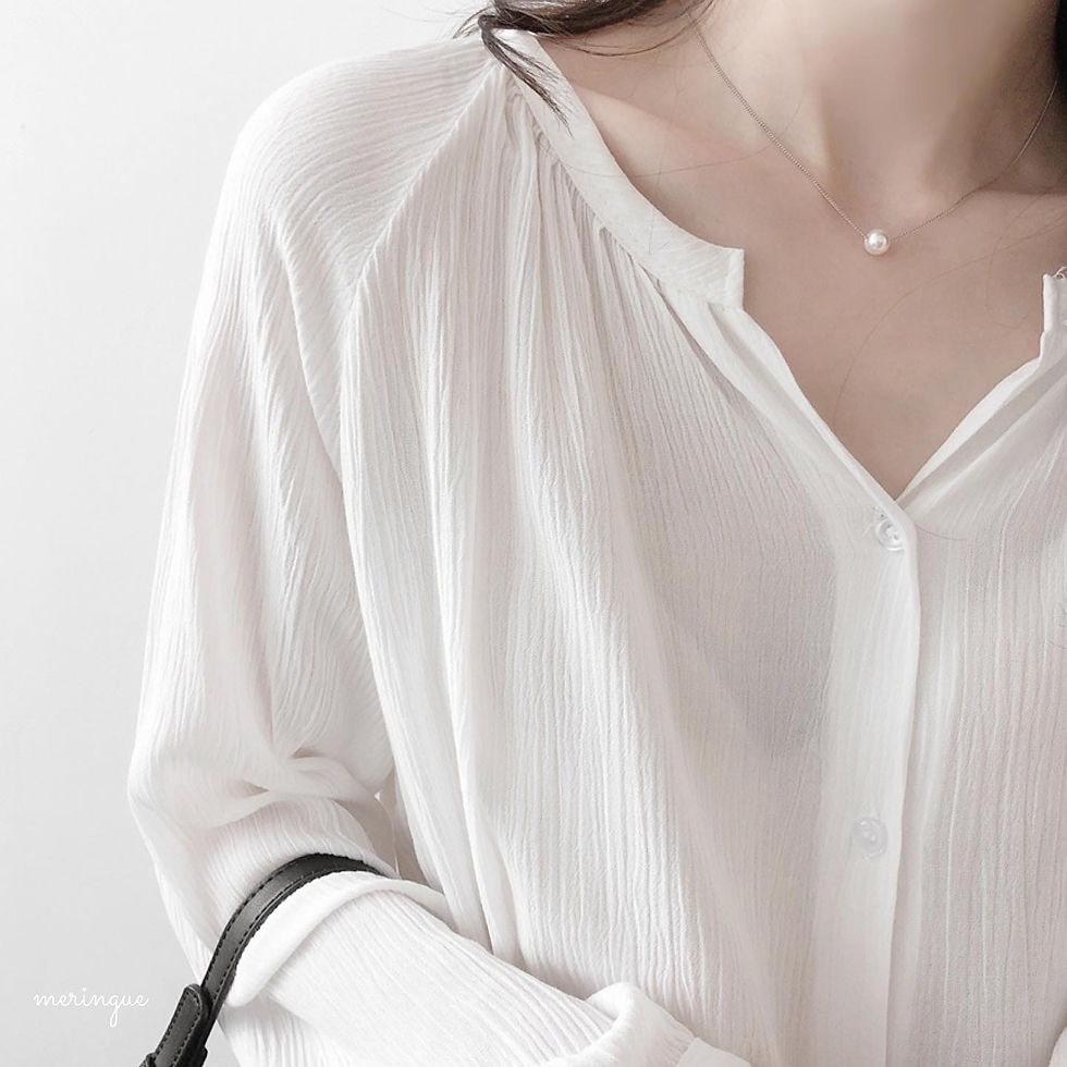 縮圖：WRINKLE BLOUSE (IVORY)