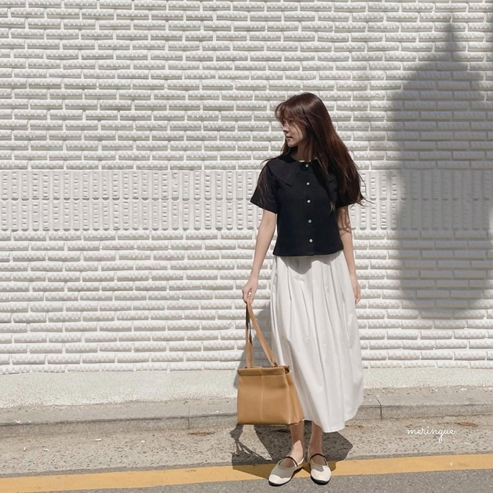 縮圖：大翻領窩夫BLOUSE (2色)