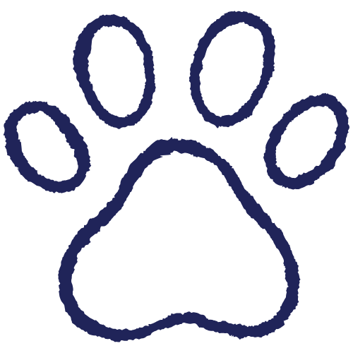 navy paw print