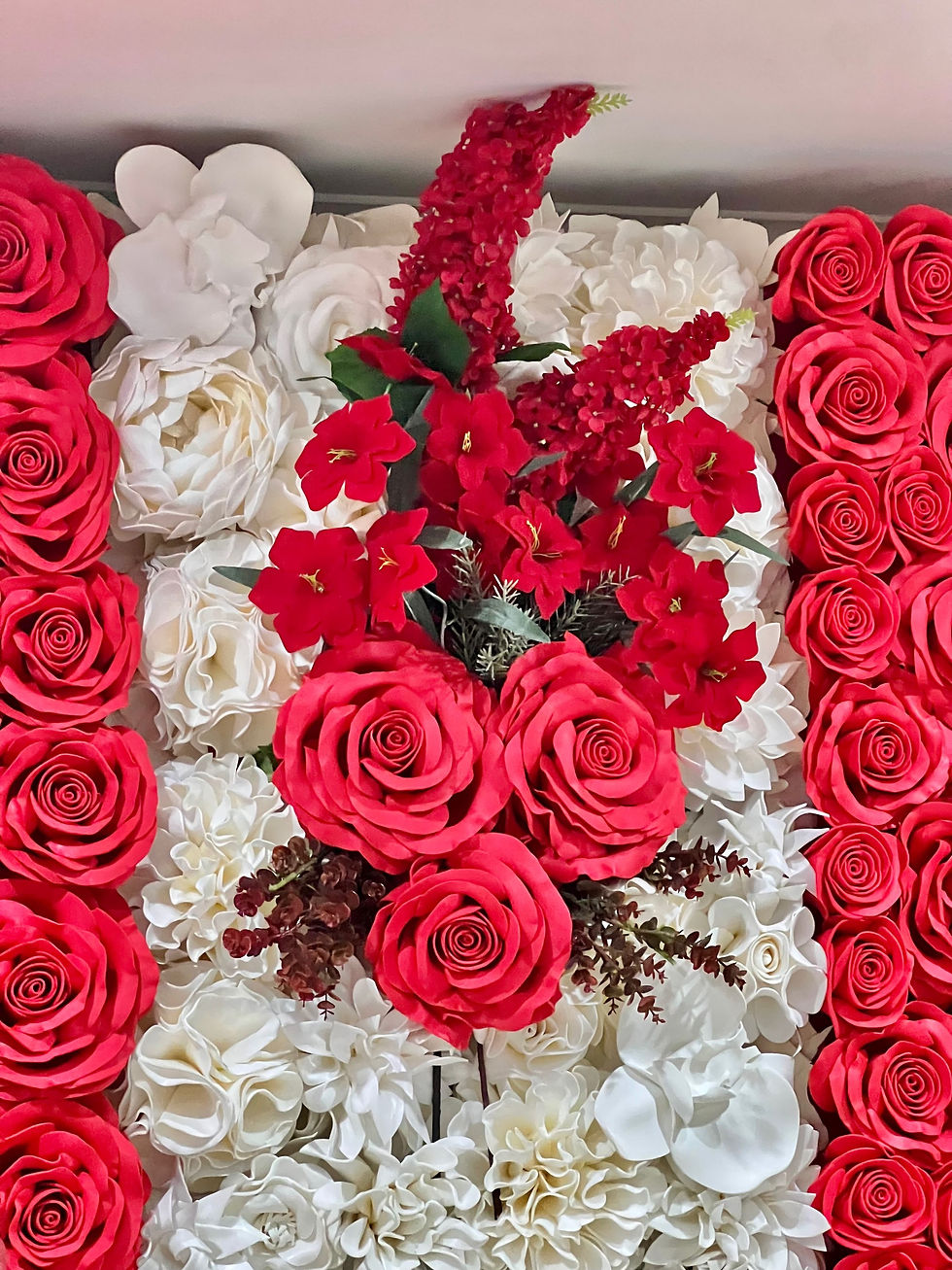 Thumbnail: "Red Petal Paradise" flower wall