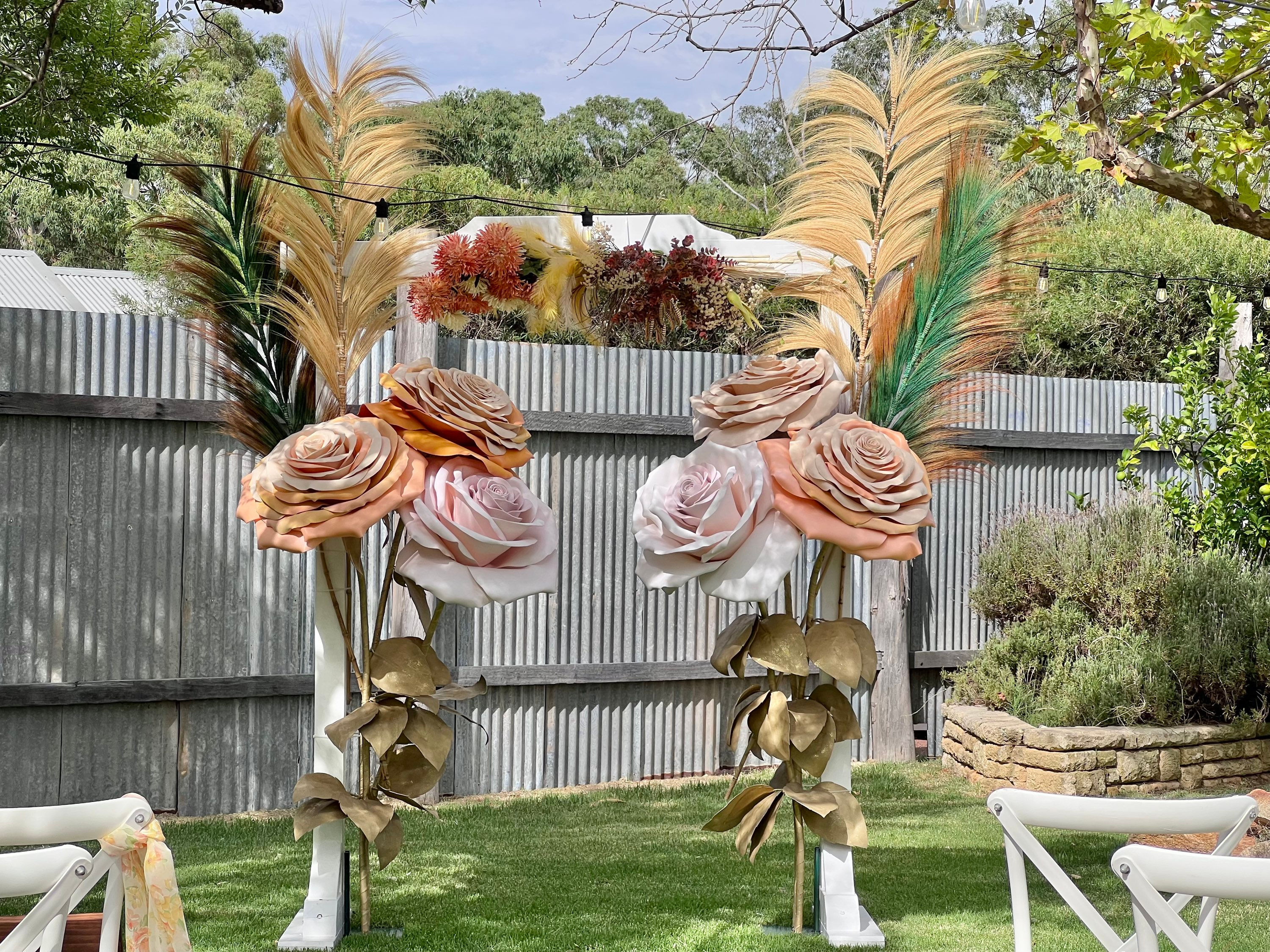 Pampas & Rose Bohemian Wedding Arch