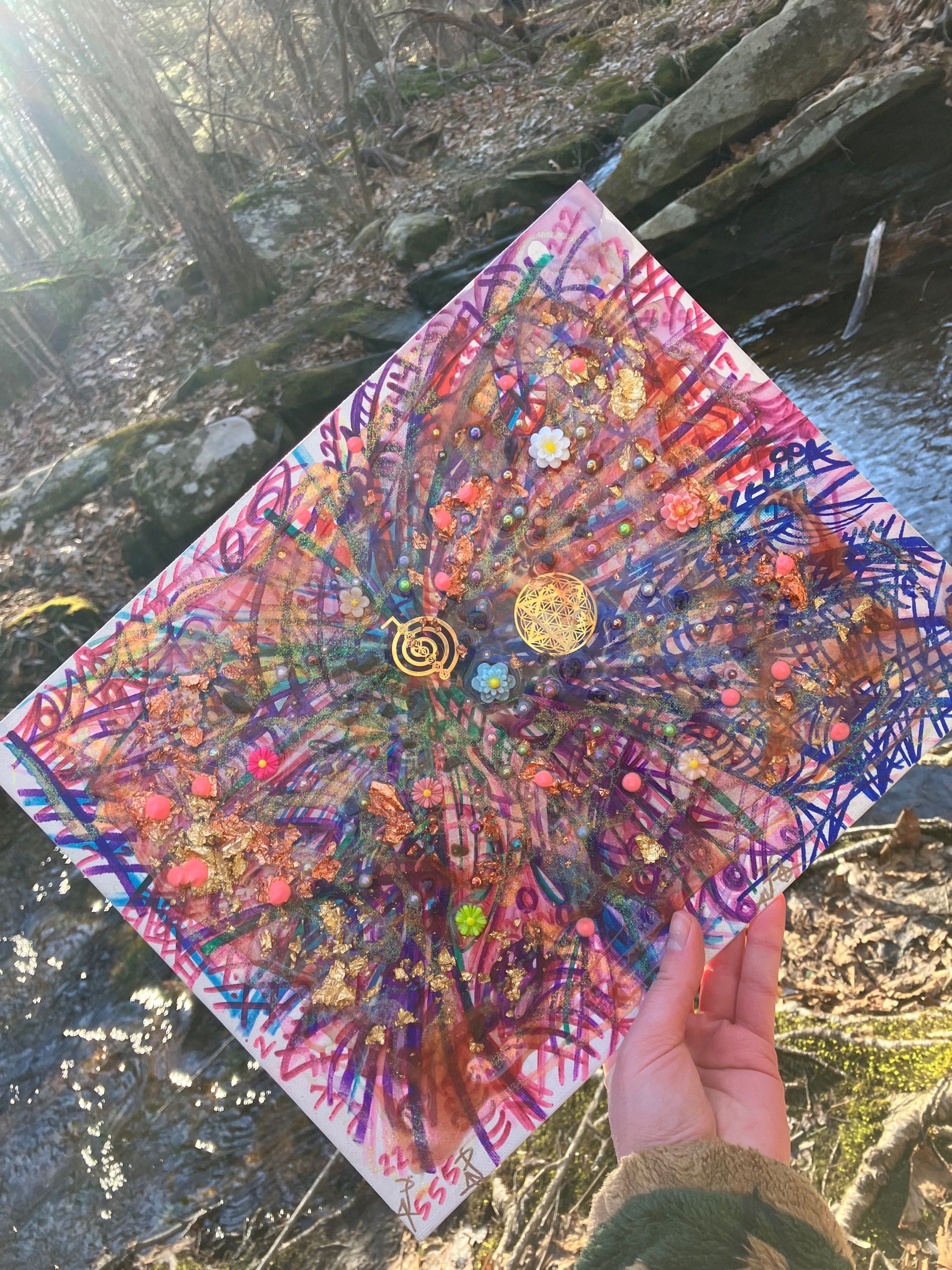 Orgonite Sacred Geometry & Numerology Painting 