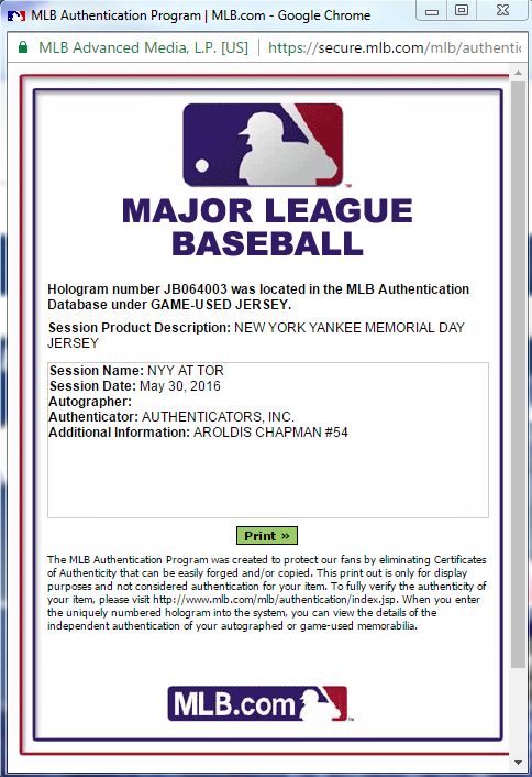 chapman jersey mlb