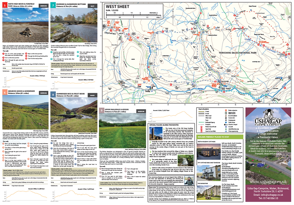 Thumbnail: Swaledale Walking Map 1: 25,000