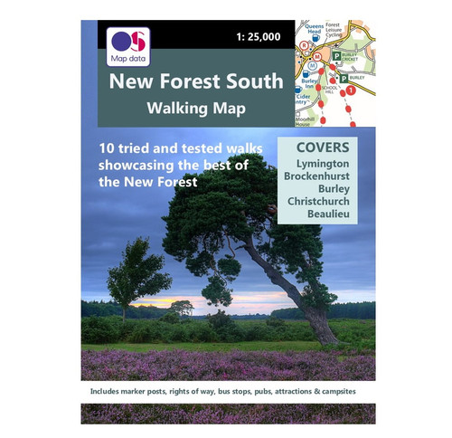 New Forest South Walking Map 1: 25,000 mysite-copy1
