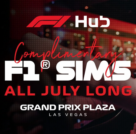 Race into Luxury: Las Vegas Grand Prix Plaza's Complimentary Simulator Experience Offers a Taste of Formula 1's "Life in The Fast Lane" the Entire Month of July
