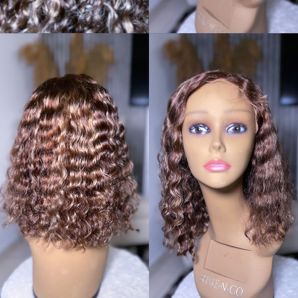 Thumbnail: COLORED CURLY BOB Wig 14